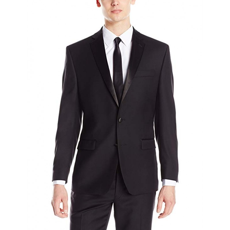 Men's Modern Fit 100% Wool Tuxedo Suit Separate (Blazer and Pant)